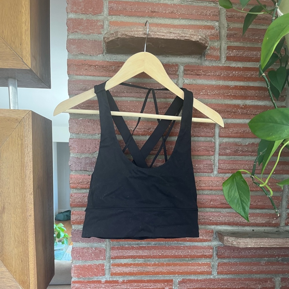Balance Athletica Black Sports Bra - Strappy Back